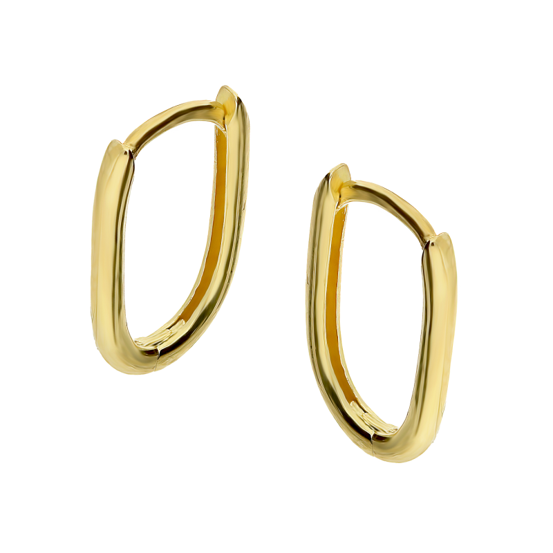 Kolczyki złote gładkie przecinki/zatrzask MI WSGD90362 próba 375