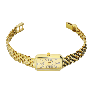 Zegarek złoty z prostokątną tarczą MI G398305-CAR próba 585