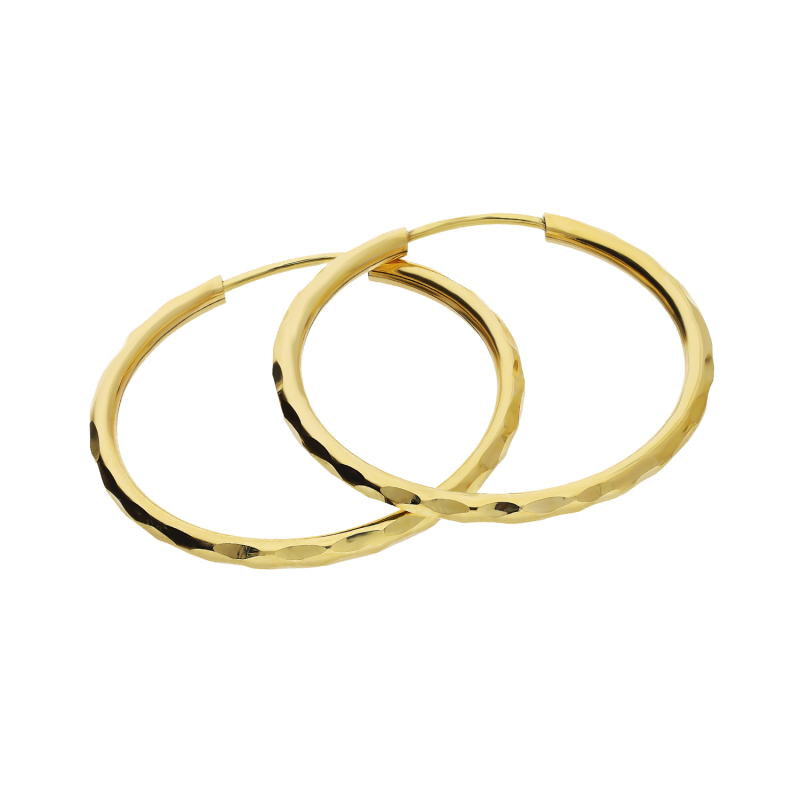 Kolczyki złote kółka szarniry grawerowane AR DCLTE0018-327-1,5 próba 375