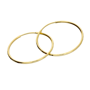 Kolczyki złote taflowane kółka szarniry AR XDCLTE0256 próba 585