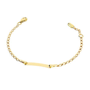 Bransoletka złota dla dziecka gładka blaszka