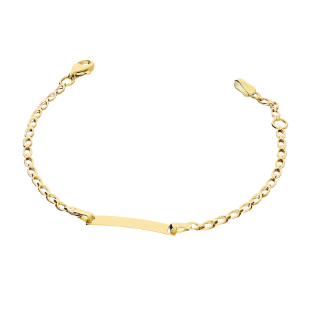 Bransoletka złota dla dziecka gładka blaszka