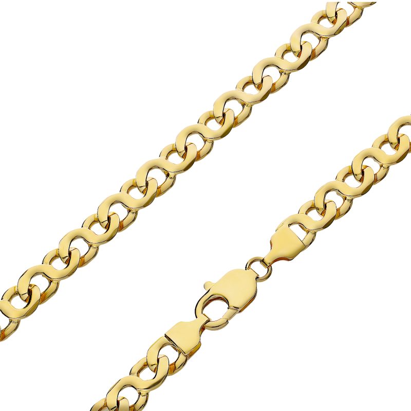 Łańcuszek złoty fantazja splot w ósemki