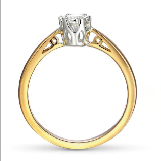 Pierścionek zaręczynowy ROYAL z białym diamentem AW 88312 YW-0,13 próba 585