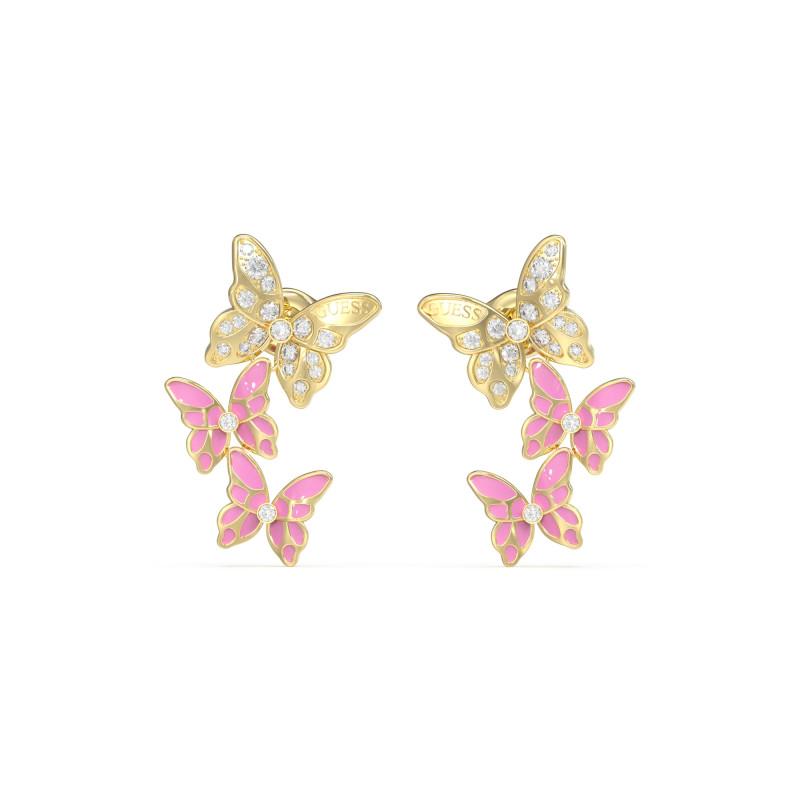 Kolczyki damskie Guess motyle JUBE04104JWYGLP