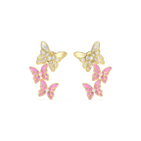 Kolczyki damskie Guess motyle JUBE04104JWYGLP