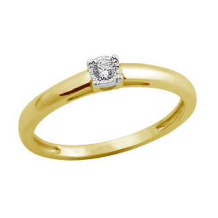 Pierścionek zaręczynowy z diamentem LC RR579 Y próba 585