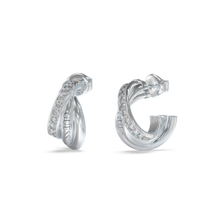 Kolczyki Guess srebrne z cyrkoniami JUBE03284JWRH