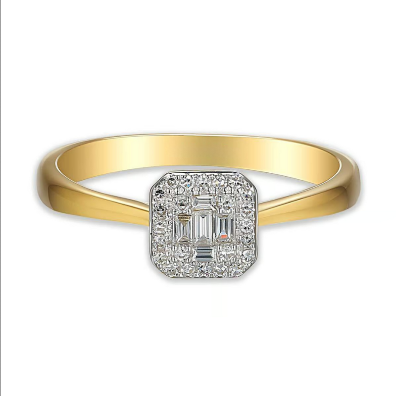 Pierścionek Sweet z diamentami 0,10 ct, złoto 585