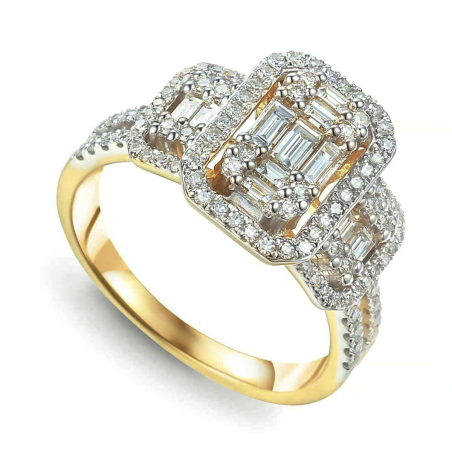 Pierścionek Zaręczynowy z Białego Złota z Diamentami - JubilerSezam.pl