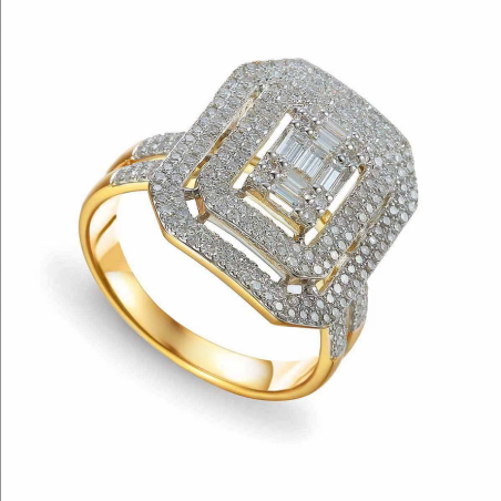 Pierścionek zaręczynowy WIKTORII z białymi diamentami AW 81616 Y próba 585