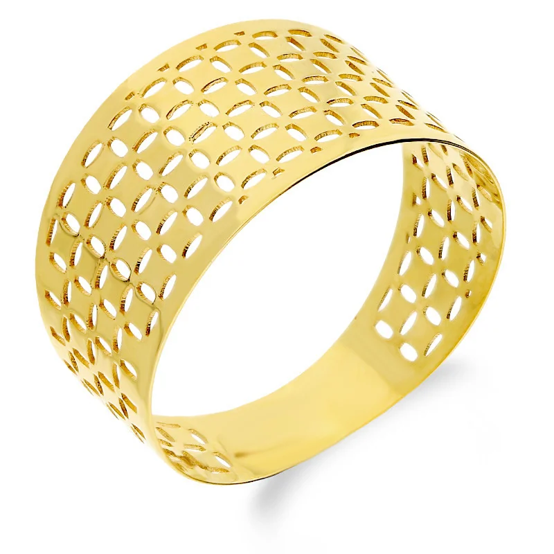 Pierścionek złoty płaska blaszka AR VXXLKR0652 próba 375