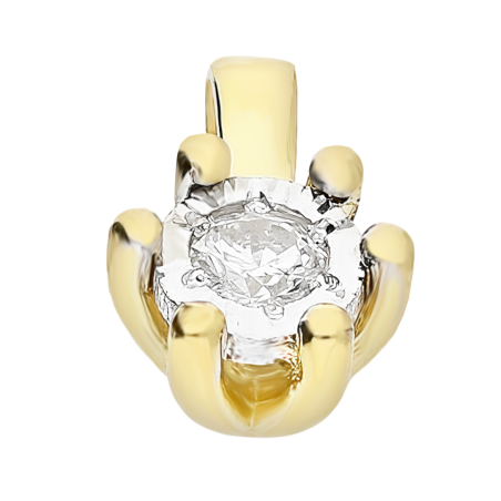 Zawieszka złota z białym diamentem BE ZW-222BT próba 585