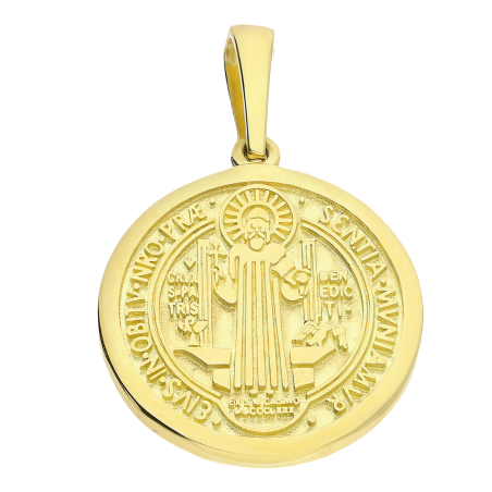 Medalik złoty Benedyktyński LP 34U25-PRG0339-Y próba 375