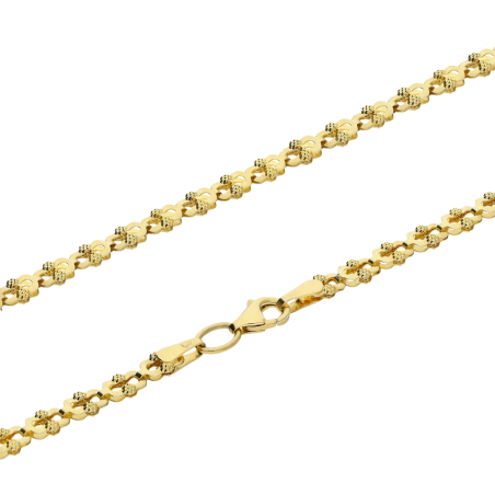 Złoty Naszyjnik Składak Prostokąt Grawer 585 - JubilerSezam.pl