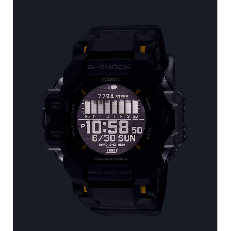Zegarek męski Casio G-Shock GPR-H1000-1ER – GPS, solar, smartwatch outdoor, biometria, 200M