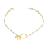 Bransoleta pozłacana serce ramka, kulka i serce/anker NI BRN33811 GOLD próba 925