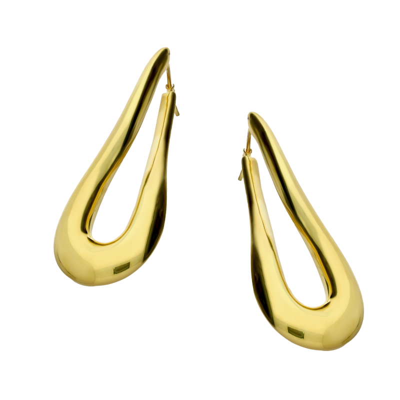 Pozłacane kolczyki ósemki - Srebro pr. 925 - JubilerSezam.pl