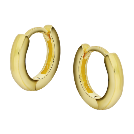 Kolczyki pozłacane kółka gładkie 8 mm/zatrzask NI ORSCL1-1 GOLD próba 925