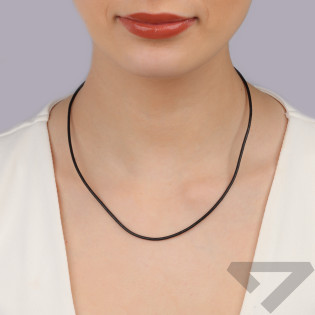 Naszyjnik rzemień czarny MG 143-1 próba 925