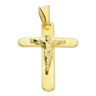 Krzyżyk pozłacany z wizerunkiem Pana Jezusa NI XCI02516 próba 925