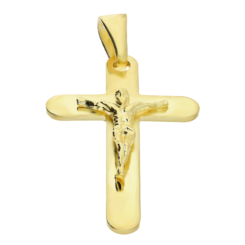 Krzyżyk pozłacany z wizerunkiem Pana Jezusa NI XCI02516 próba 925