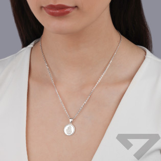 Medalik srebrny Szkaplerz w grawerowanym kółku MV GMD159 próba 925