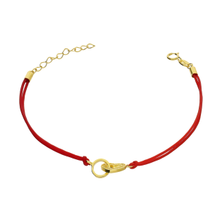 Pozłacana Bransoletka Srebrna Koło i Serce - JubilerSezam.pl