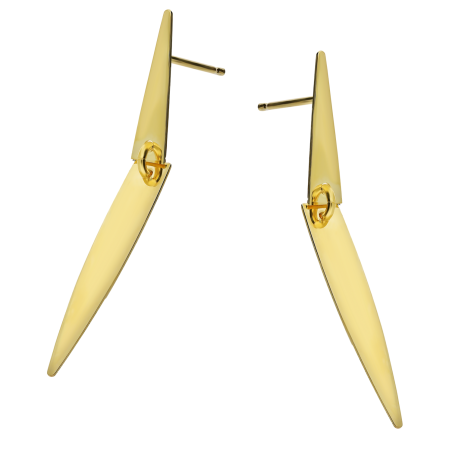 Kolczyki pozłacane grot x2/sztyft TA 8870 G próba 925
