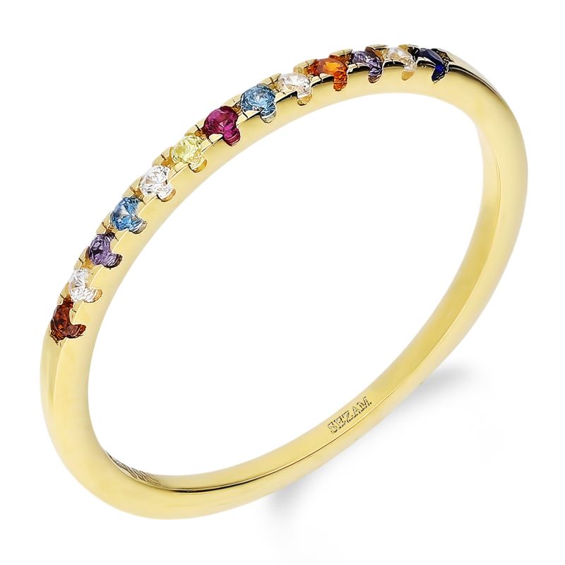 Złoty Pierścionek Rings z Cyrkoniami pr. 375 - JubilerSezam.pl