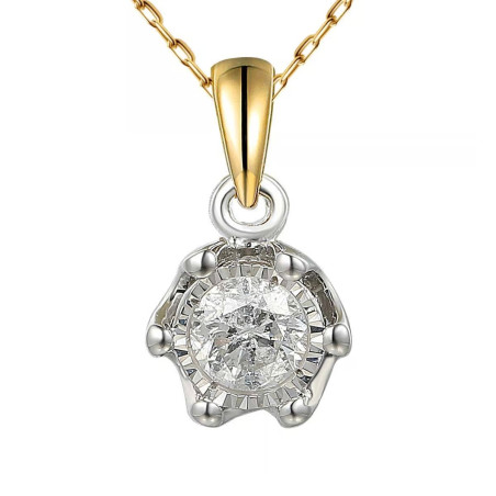 Złota Zawieszka z Diamentem 0.23ct pr. 585 - JubilerSezam.pl