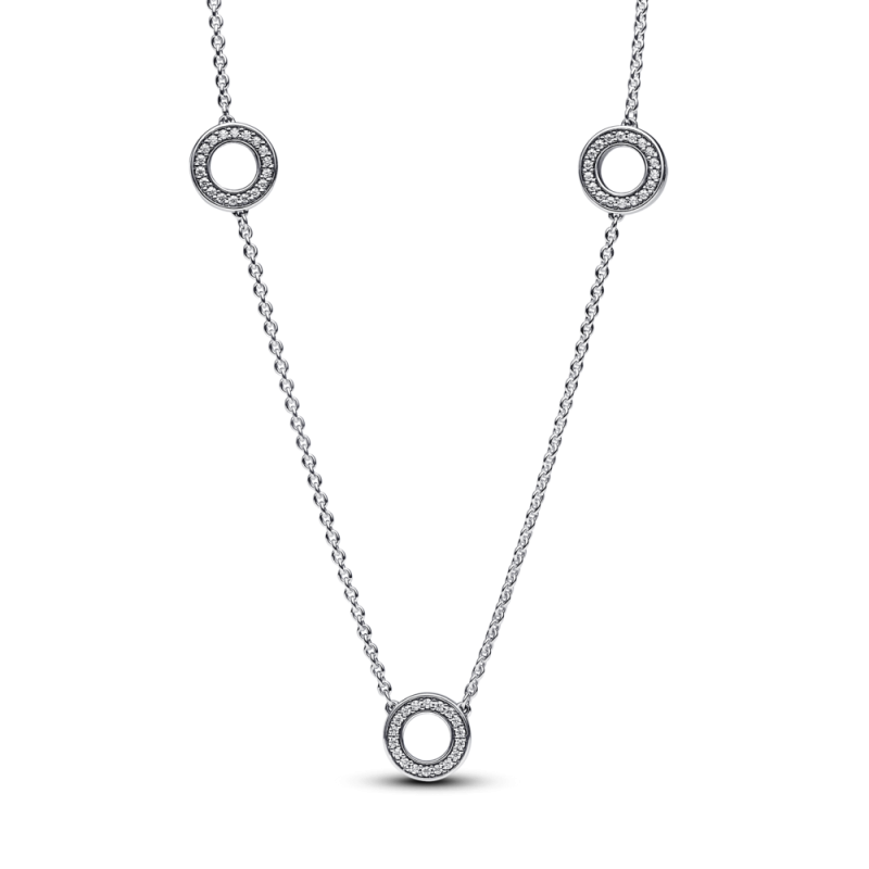 Naszyjnik Pandora Lśniące kręgi pavé 393162C01 próba 925