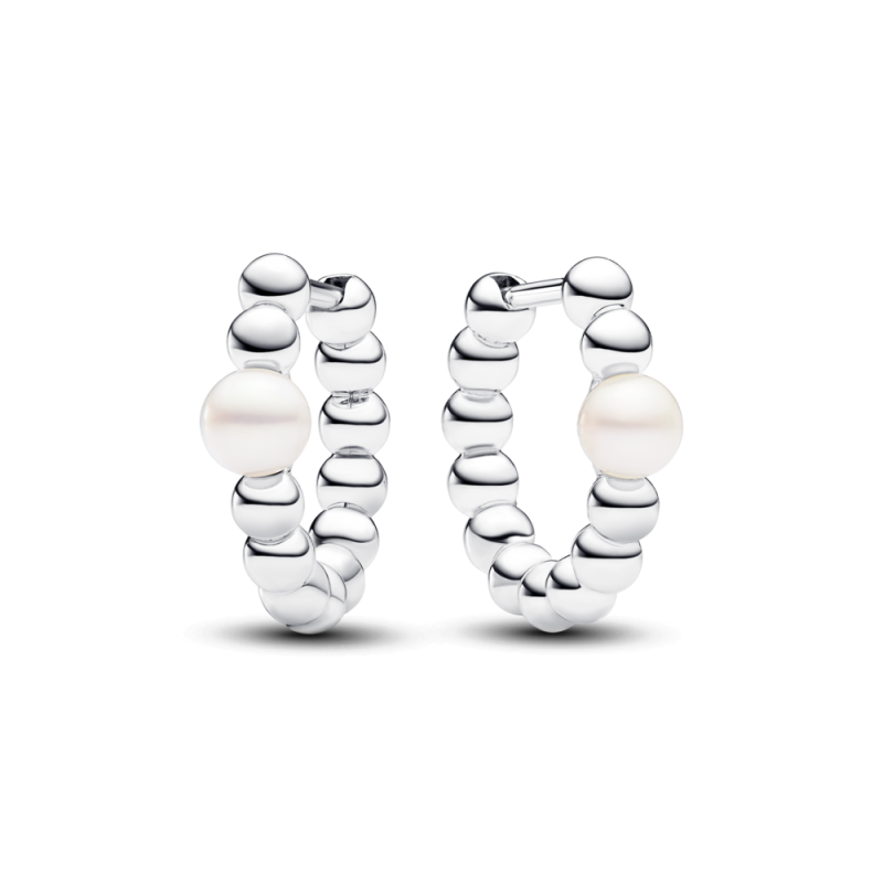 Kolczyki obręcze Panddora z koralików z poddaną obróbce słodkowodną perłą hodowaną 293178C01