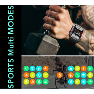 Smartwatch Rubicon RNCF07 czarny SMARUB216