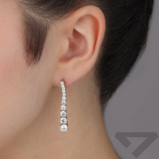 Srebrne kolczyki z cyrkoniami pr. 925 - JubilerSezam.pl