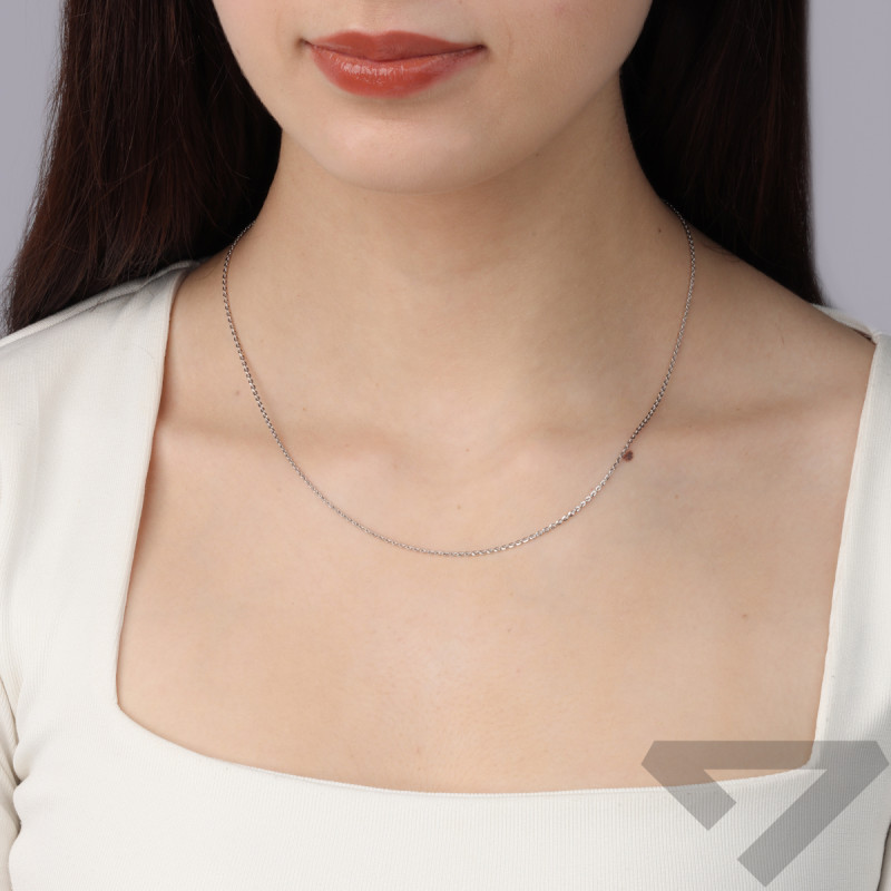 Łańcuszek srebrny rodowany rolo BC 1423-040 ROD próba 925