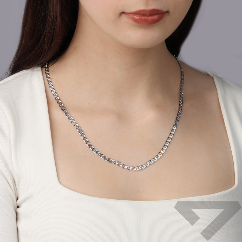 Łańcuszek srebrny rodowany splot gucci 5mm