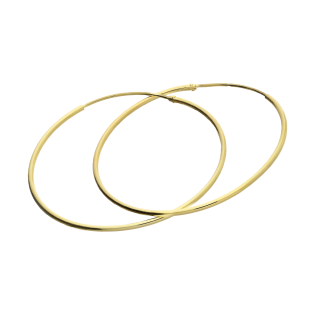 Kolczyki pozłacane kółka szarniry 40mm AT KSZ-40mm-1,0 GOLD próba 925