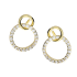 Kolczyki złote przeplatane kółka/sztyft CB-021 próba 585