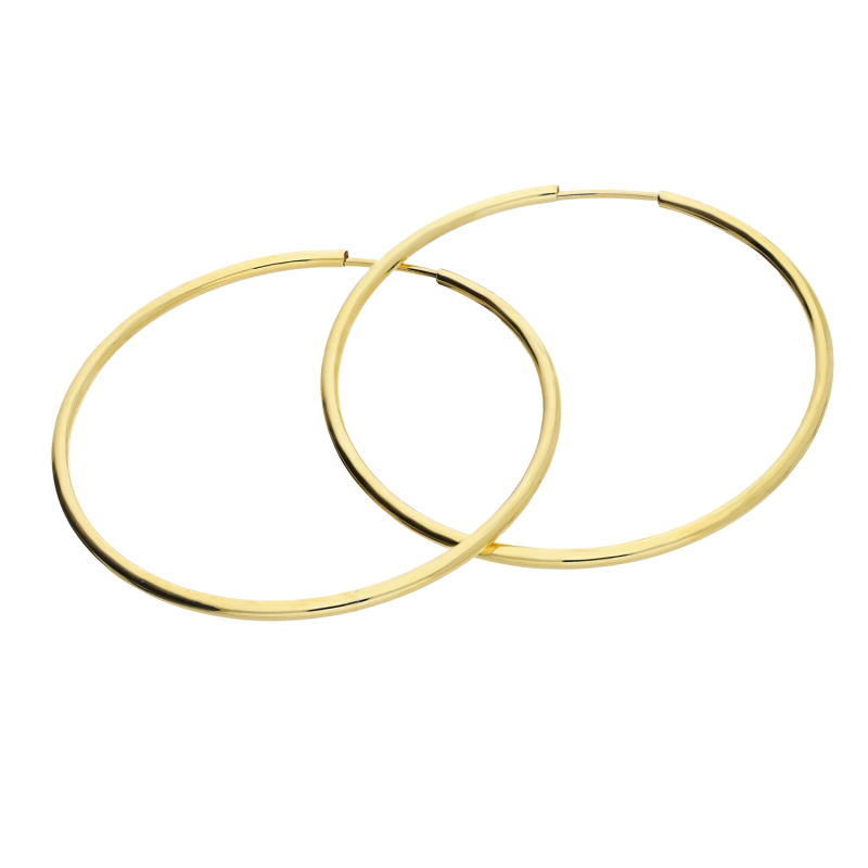 Kolczyki złote kółka szarniry 35mm CB GF100-35 próba 585