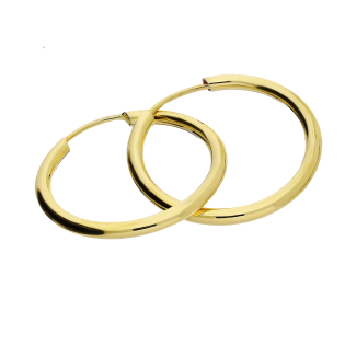 Kolczyki złote kółka szarniry 18mm CB GF150-18 próba 585