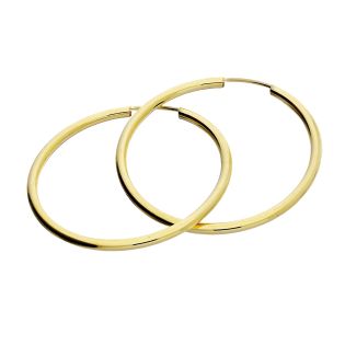 Kolczyki złote kółka szarniry 30mm CB GF150-30 próba 585