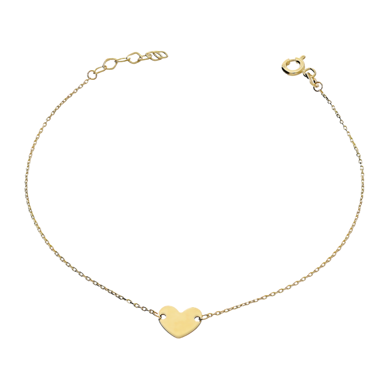 Bransoleta złota gładkie serce/anker LP 14U315-47FOB0032-Y próba 375