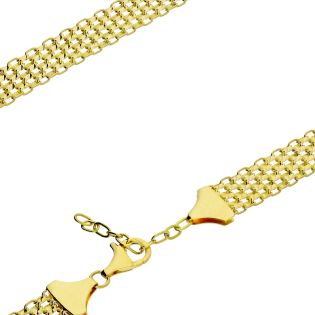 Naszyjnik złoty grawerowana taśma 10mm/regulowany LP 15U25-D1-1-Y próba 585