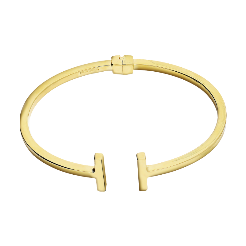 Bransoleta pozłacana bangla gładka z pałkami M3-114-1 GOLD próba 925