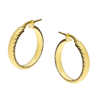 Kolczyki pozłacane kółka 20mm z łuskami/ang.zap M3-280 GOLD próba 925