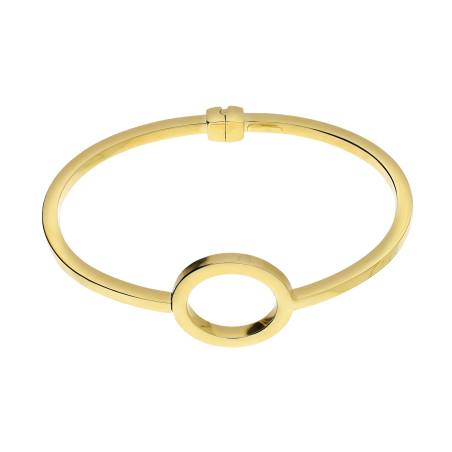 Bransoleta pozłacana bangla gładka z kołem M3-288 GOLD próba 925
