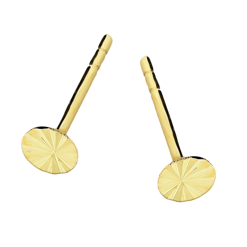 Kolczyki złote pinezka z promieniami 4mm/sztyft MZ T23-E-LE-595-1-4MM-MK próba 585