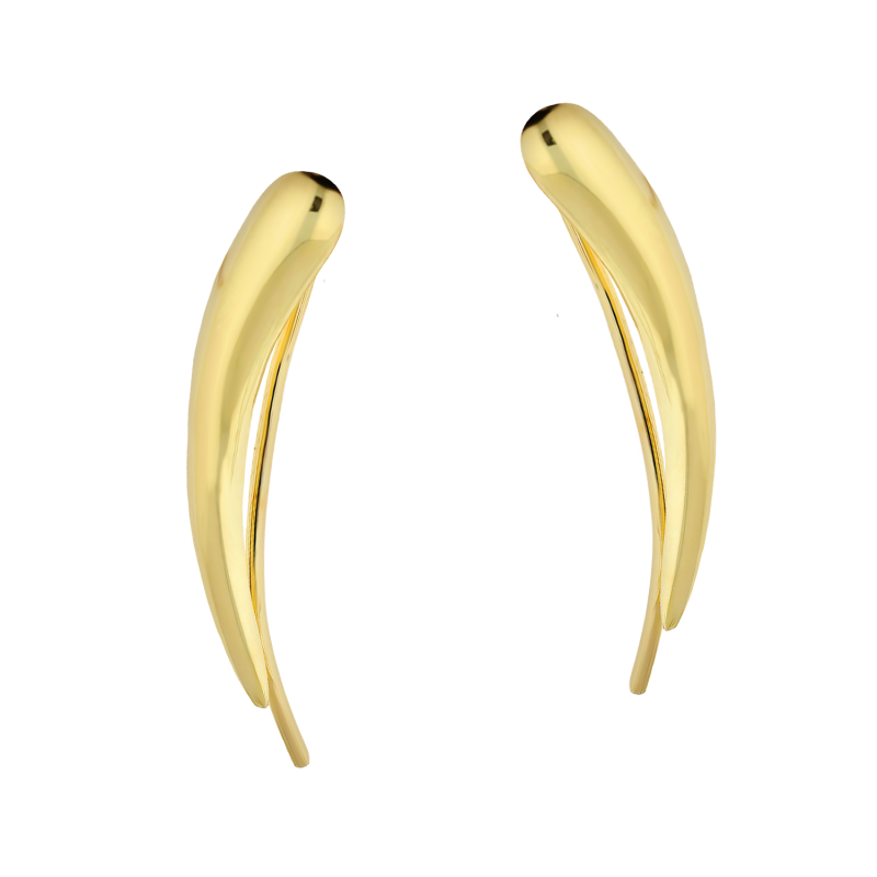 Kolczyki złote na płatek łuk gładki MZ T33-E-OGE28 próba 375