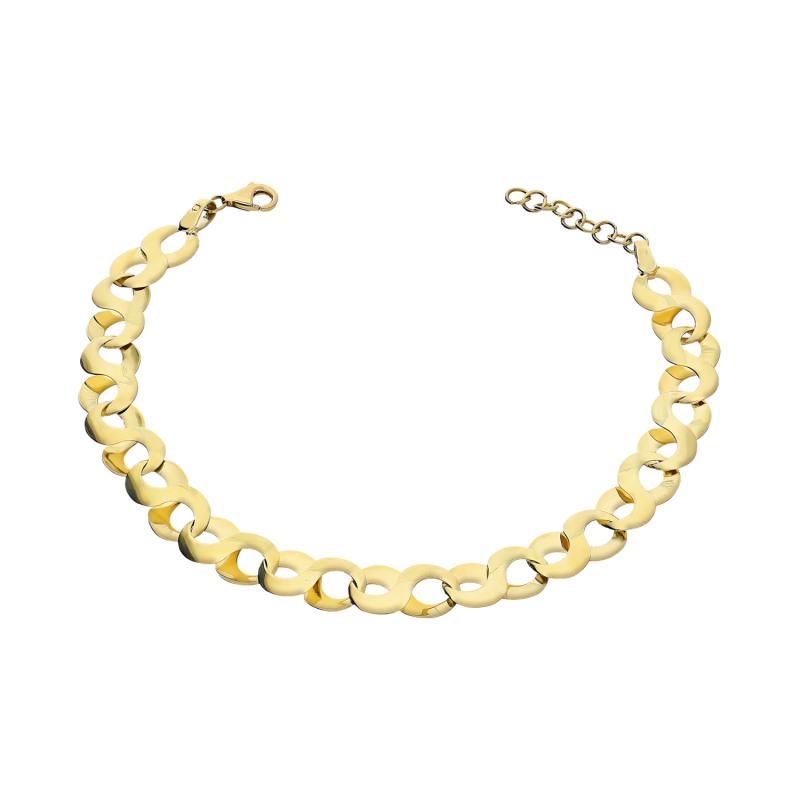 Bransoleta złota gładkie infinity 7mm/regulowana MZ T42-BLZ-12-II próba 375